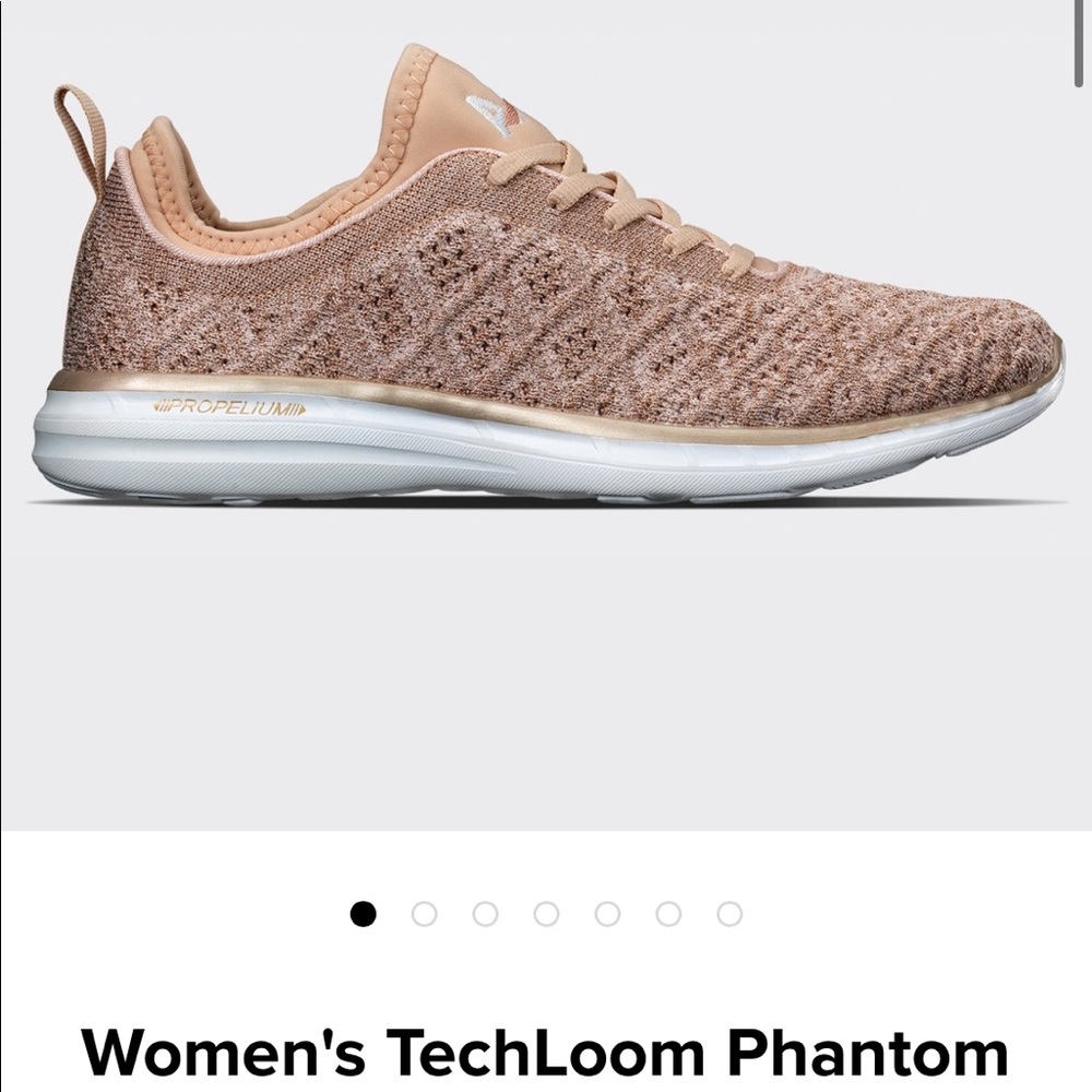 APL rose  gold tennis shoes